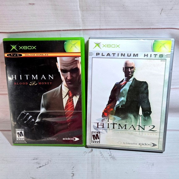 Hitman Blood Money &‎ Hitman 2 Silent Assassin Xbox Games Set of 2 Action - Picture 1 of 4